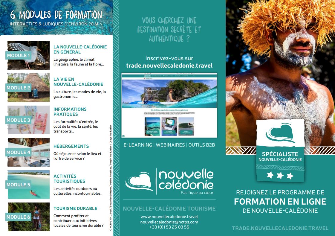 Brochures pour agents de voyage NouvelleCalédonie Tourisme